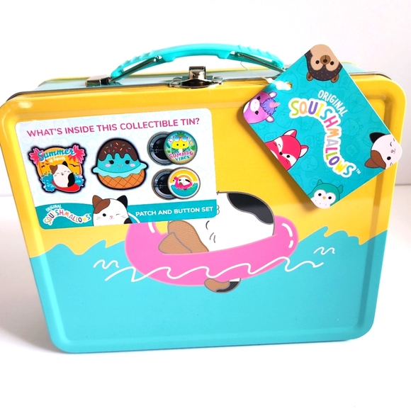Squishmallows Toys Squish Squad Collectible Squishmallow Tin Lunch